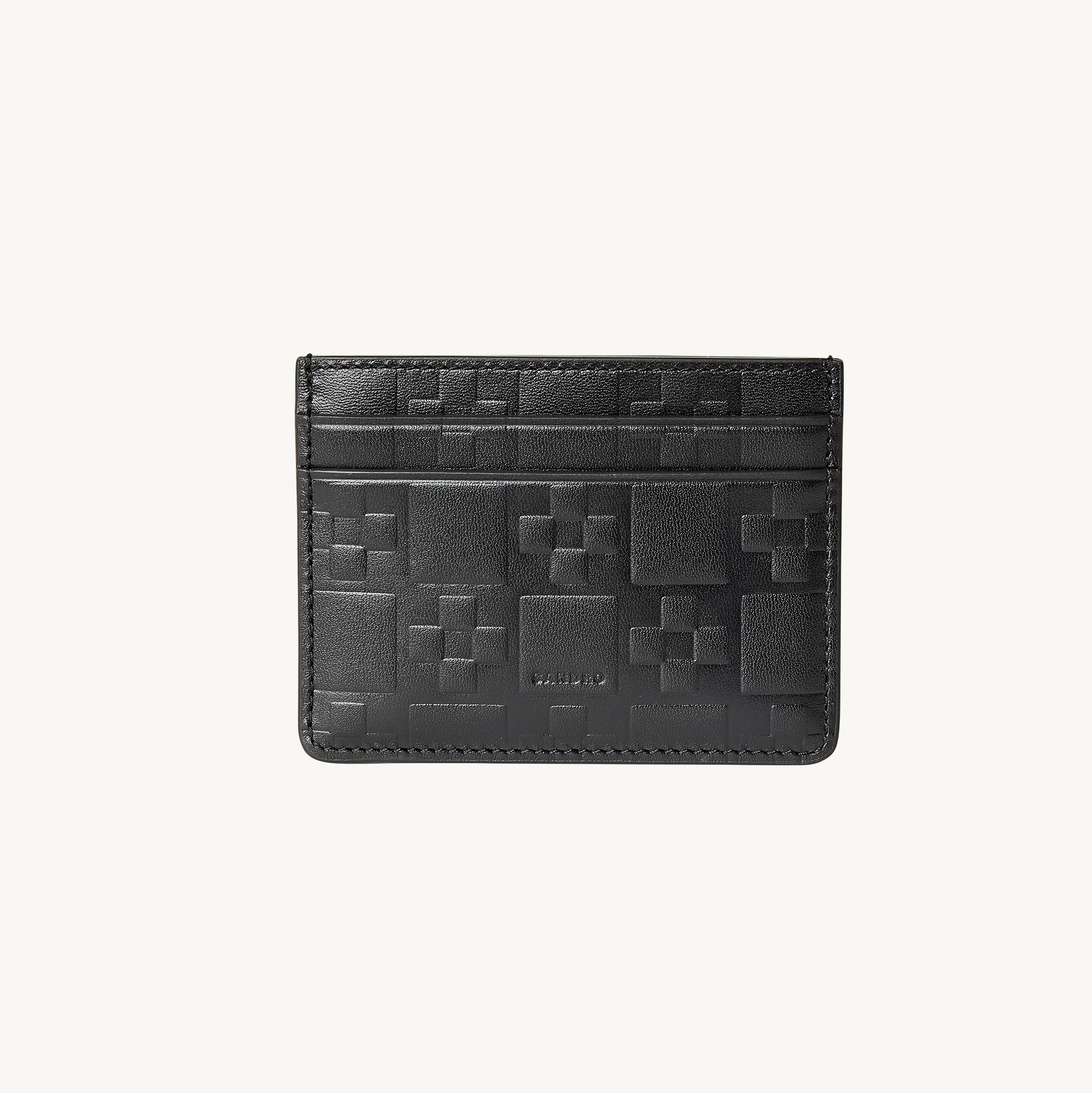 Embossed leather card holder - 1