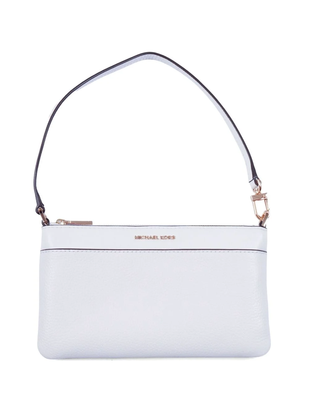 medium grained leather shoulder bag - 1