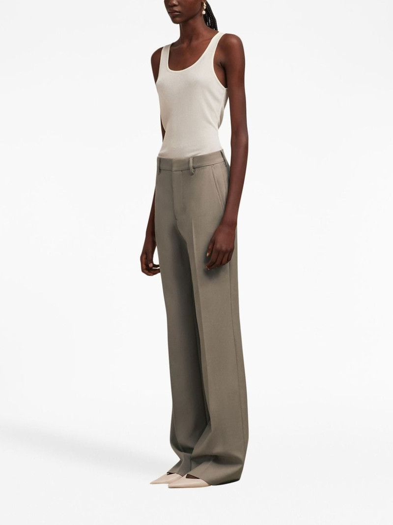 wool gabardine flared trousers 3