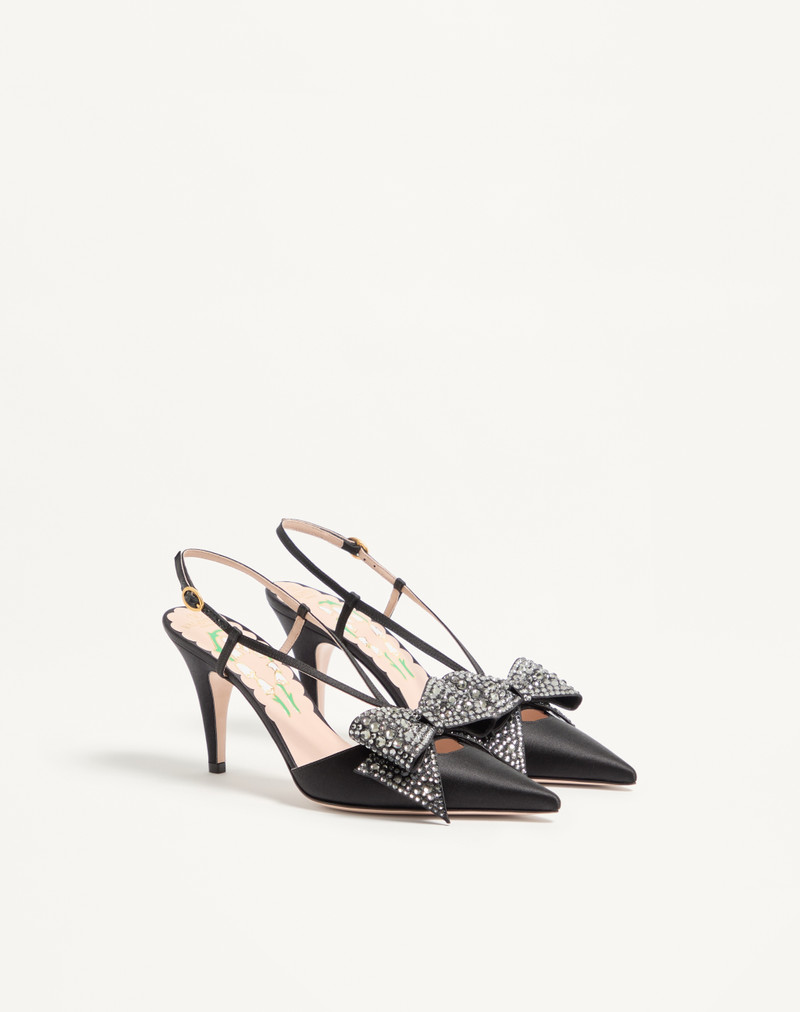 BOWOW SLINGBACK PUMPS IN SATIN 85MM 2