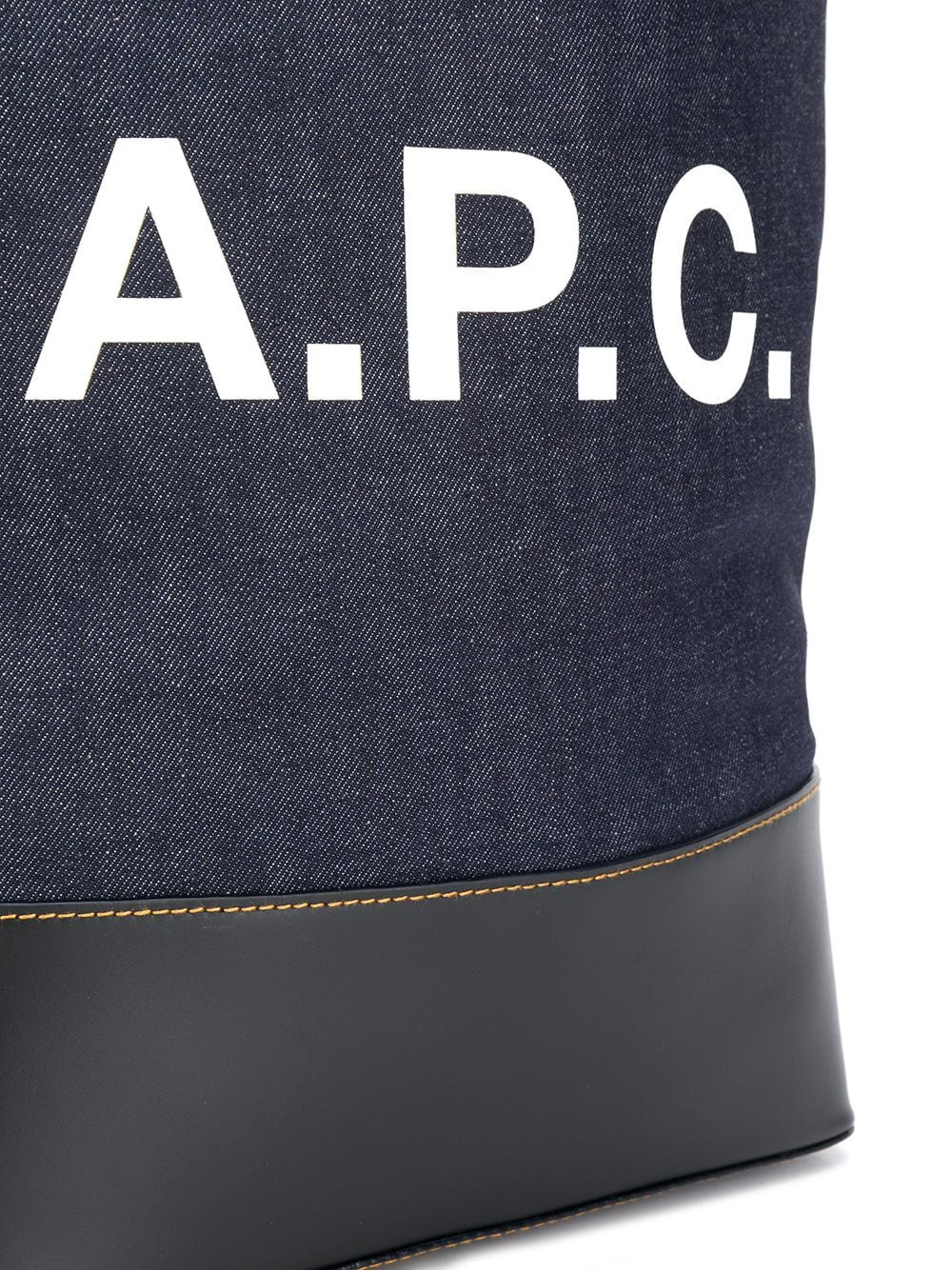 A.P.C. logo print denim tote - 3