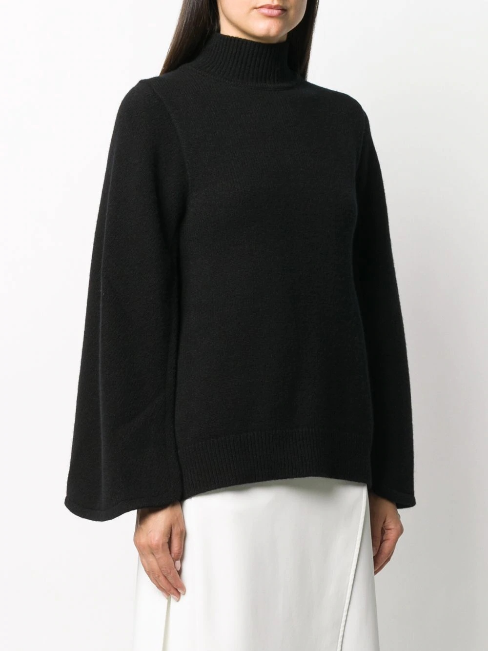 fine-knit cape-style jumper - 3