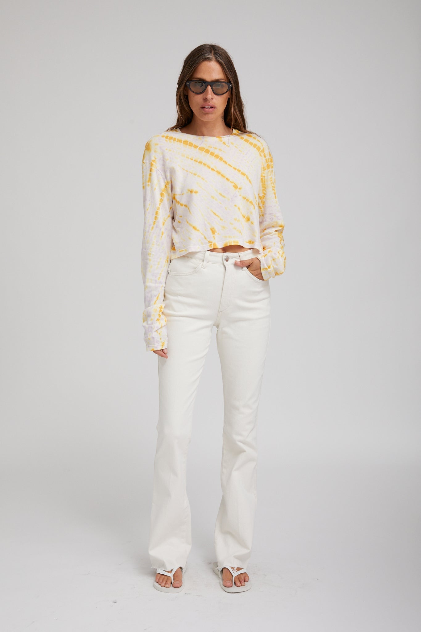 LONG SLEEVE TEE MARIGOLD MARBLE - 2