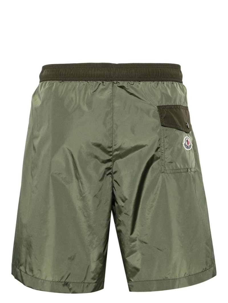 Moncler logo-print drawstring swim shorts outlook