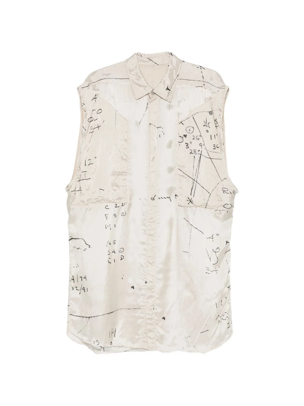 sleeveless outer shirt - 1