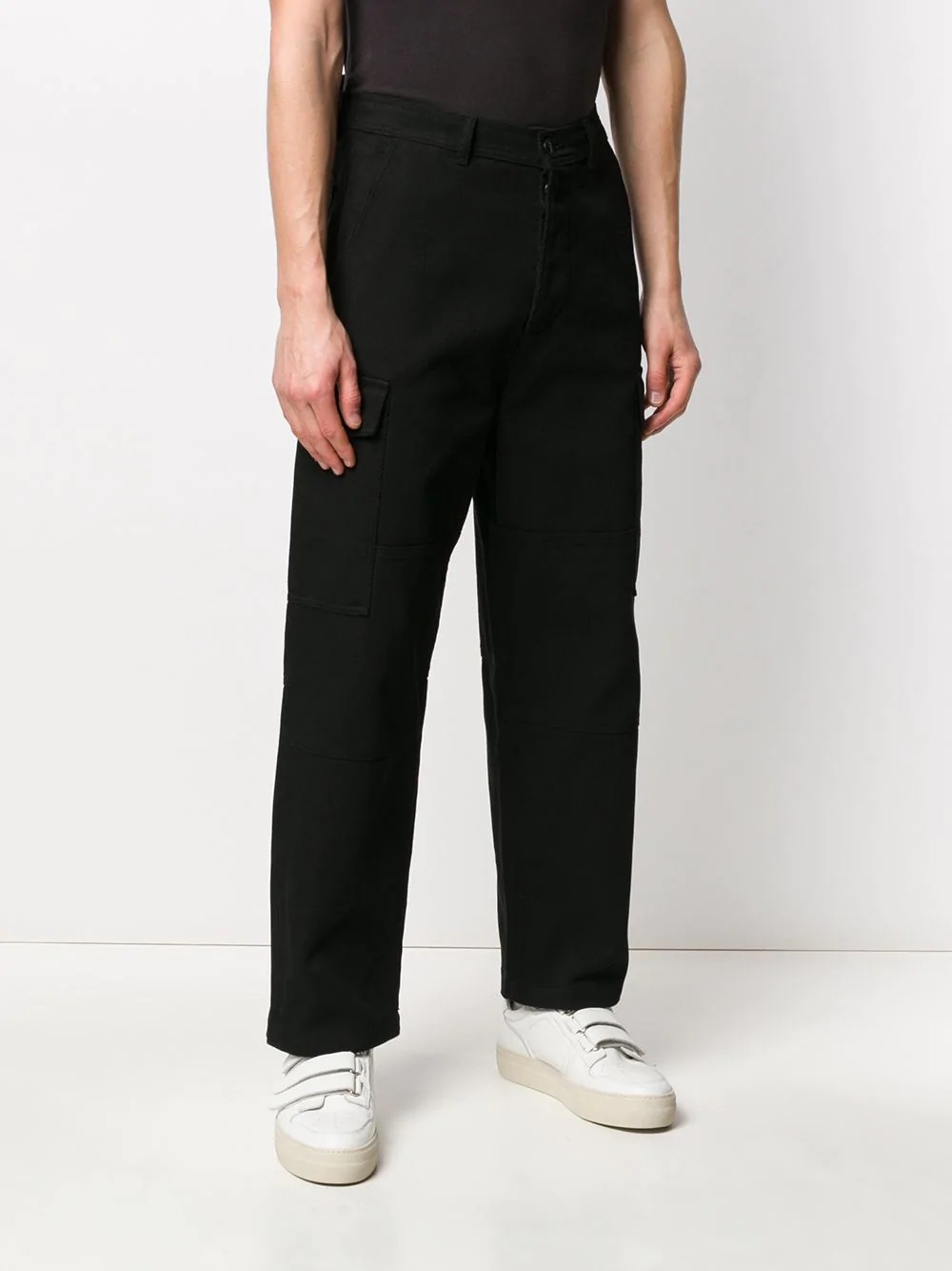 straight-fit cargo trousers  - 3