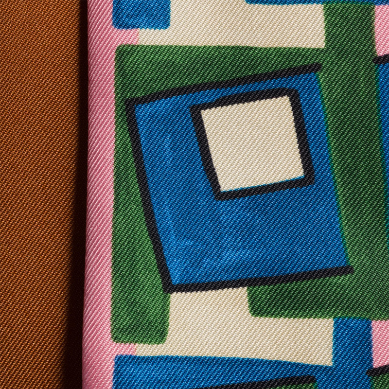 Miu Miu Printed silk skinny scarf outlook