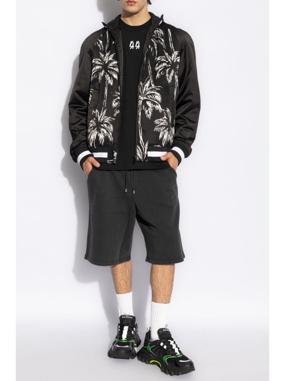 logo-embroidered track shorts - 2