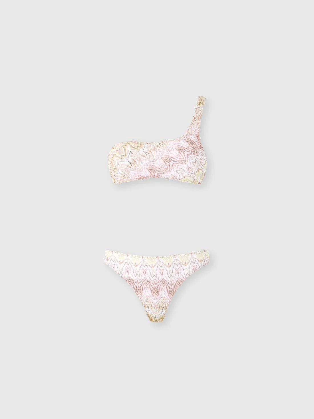 One-shoulder bikini in space-dye lace - 1