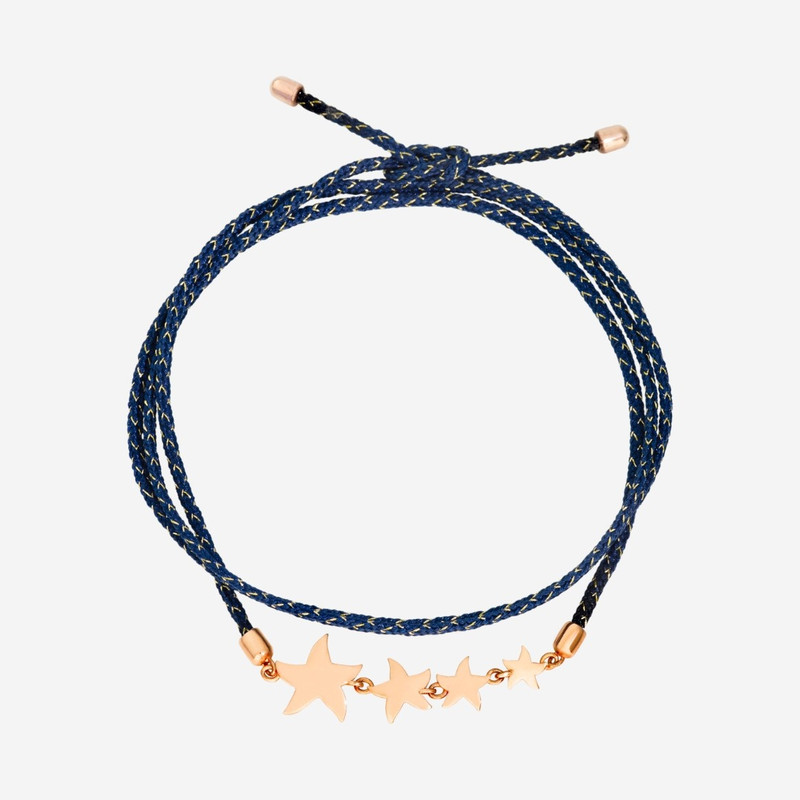 DoDo Rose Gold & Cord Star Bracelet outlook