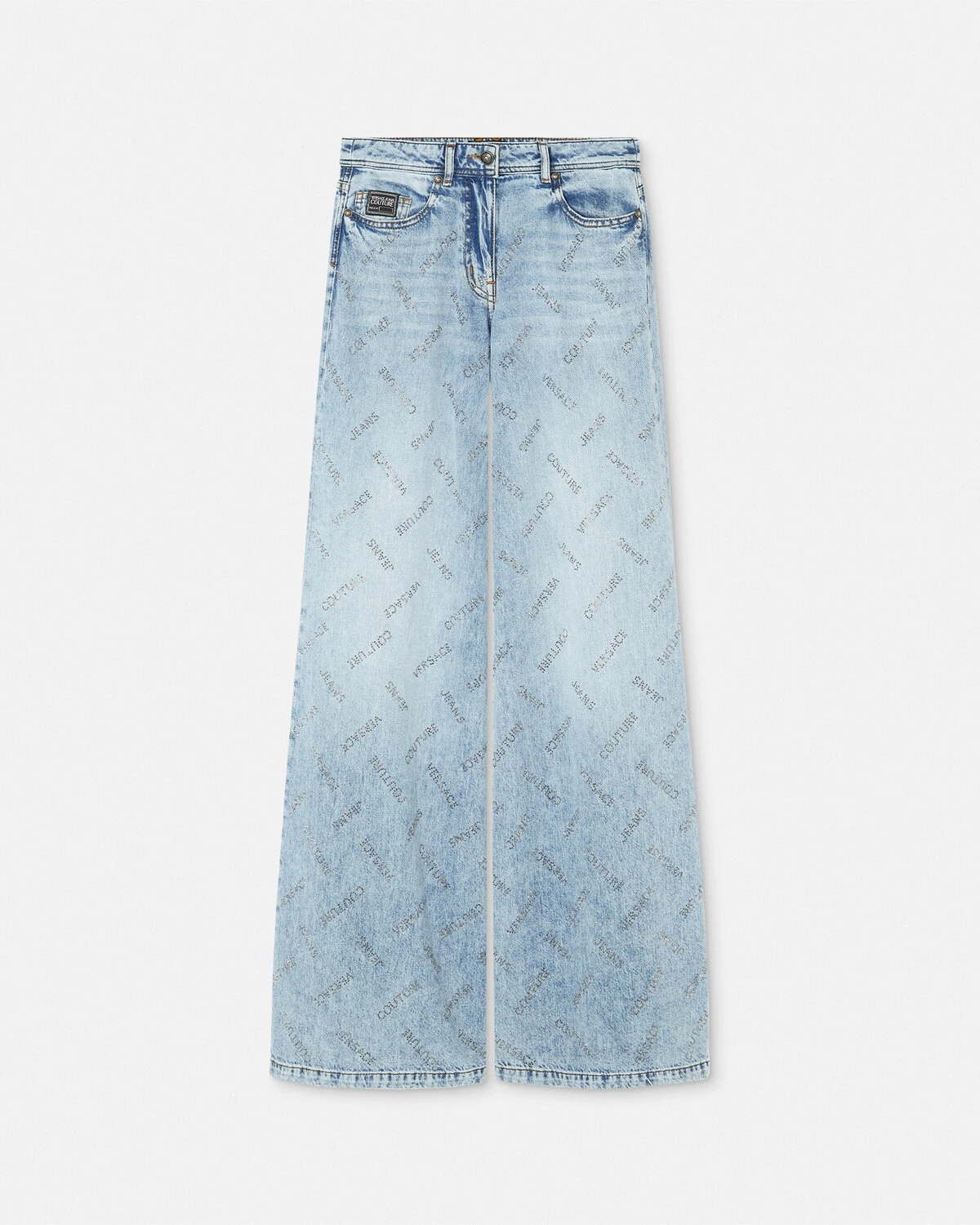 Crystal Logo Flared Jeans - 1