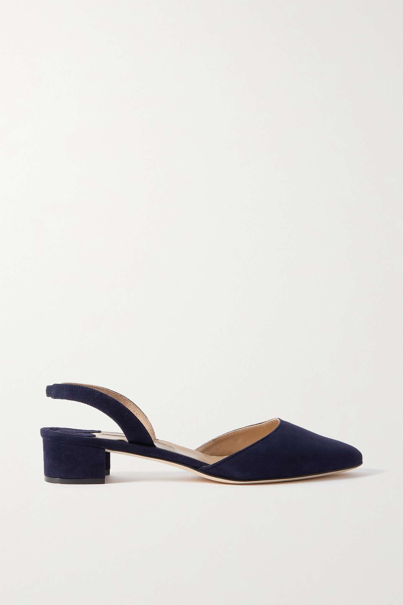 Aspro 30 suede slingback point-toe pumps - 1