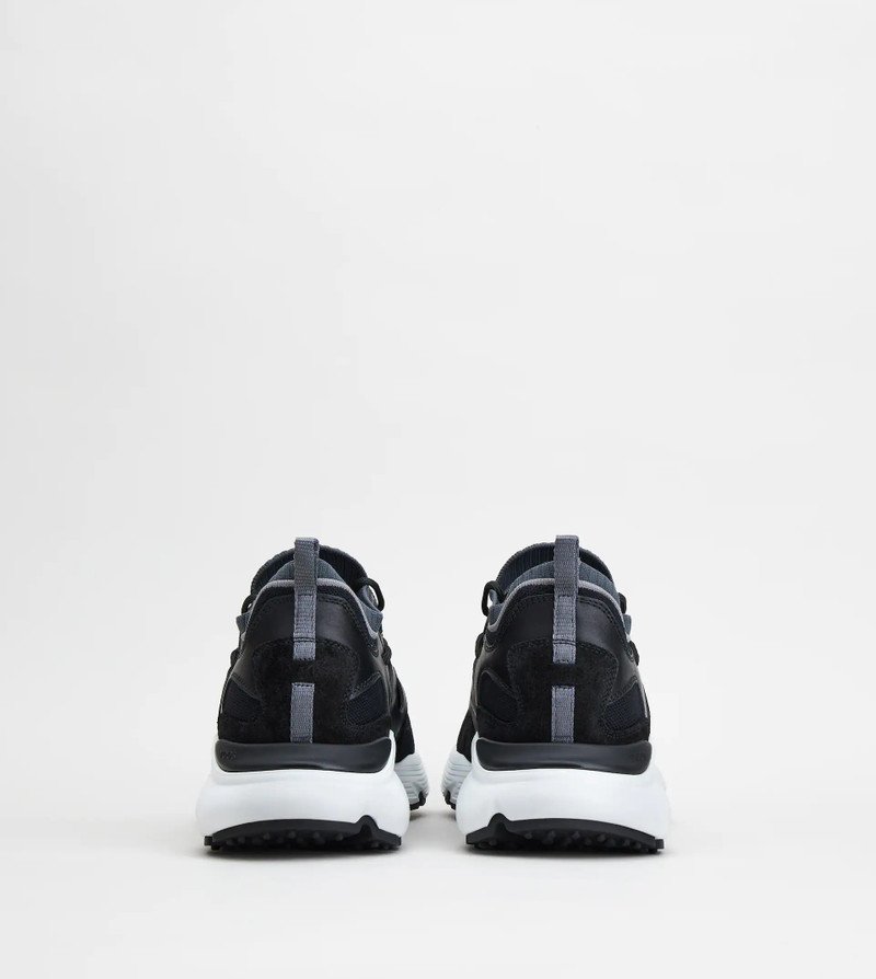 Tod's LEATHER AND TECHNICAL FABRIC SNEAKERS - BLACK outlook