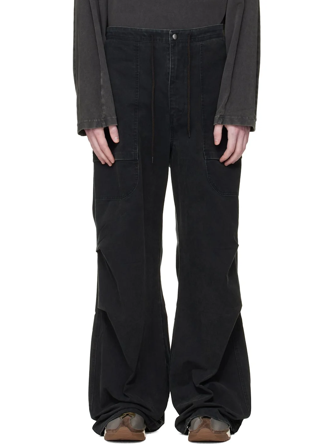 Black Barren Cargo Pants - 1