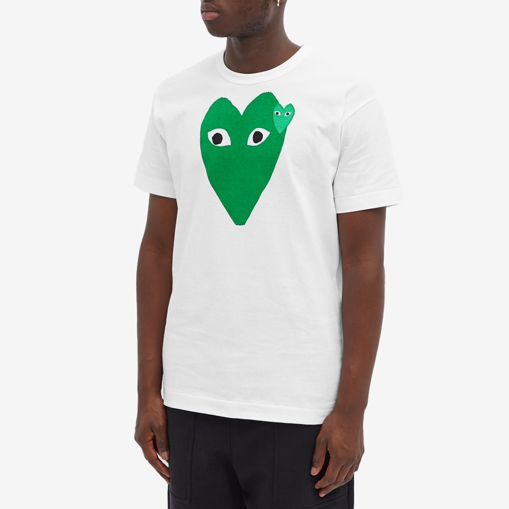 Comme des Garcons Play Double Heart Tee - 3