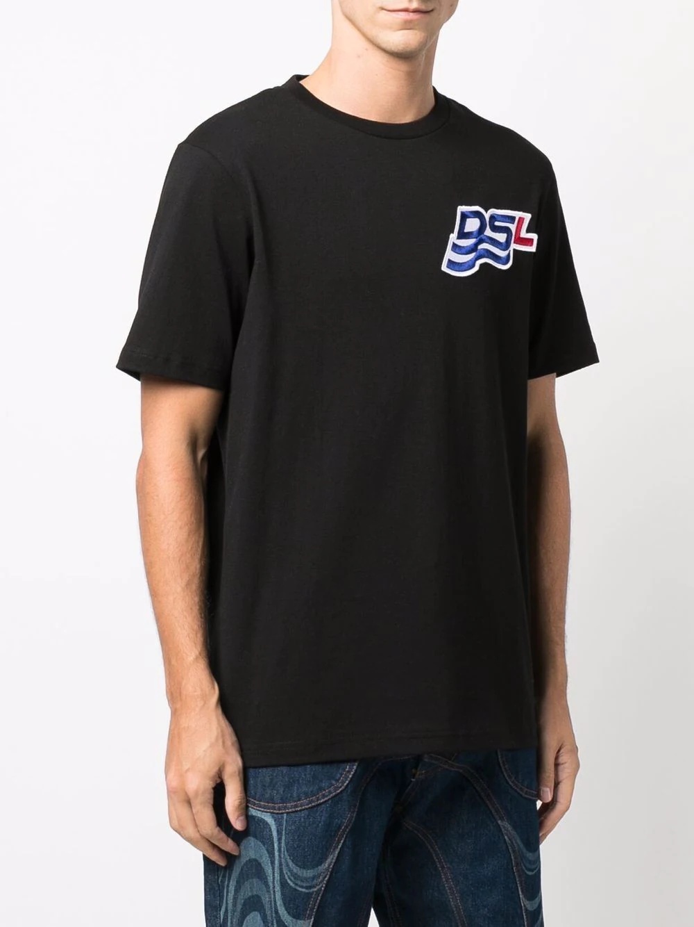 logo-patch cotton T-shirt - 3