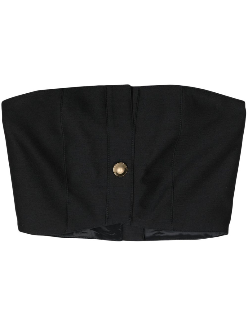 Tube strapless cropped top 1