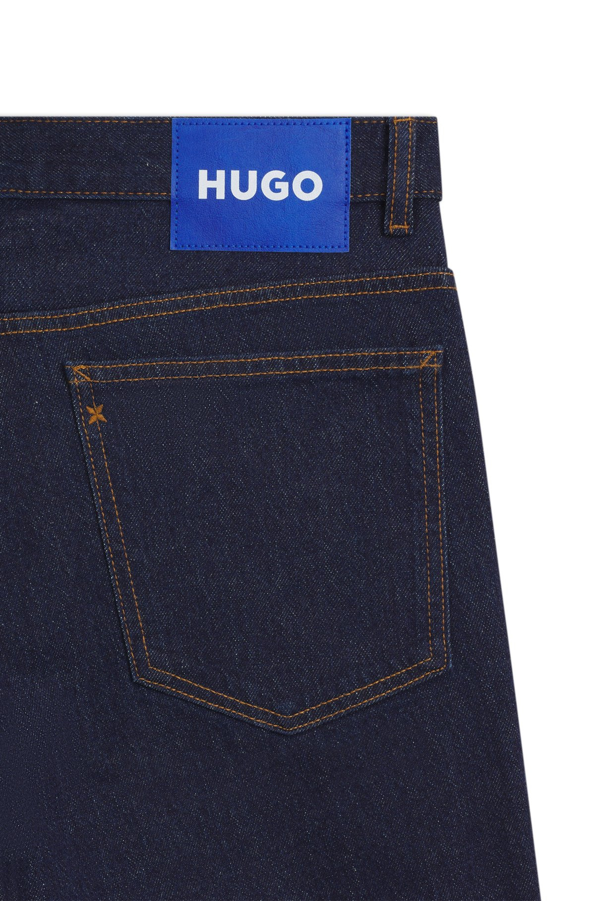 SLIM-FIT JEANS IN DARK-BLUE STRETCH DENIM - 6