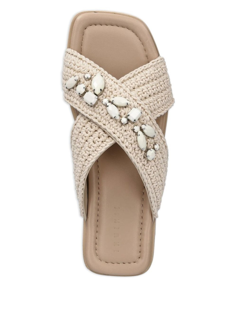 cross-strap embellished slides 3