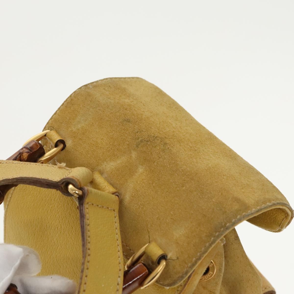 GUCCI Bamboo Backpack Suede Leather Yellow Gold 003 2058 003 2058 - 6