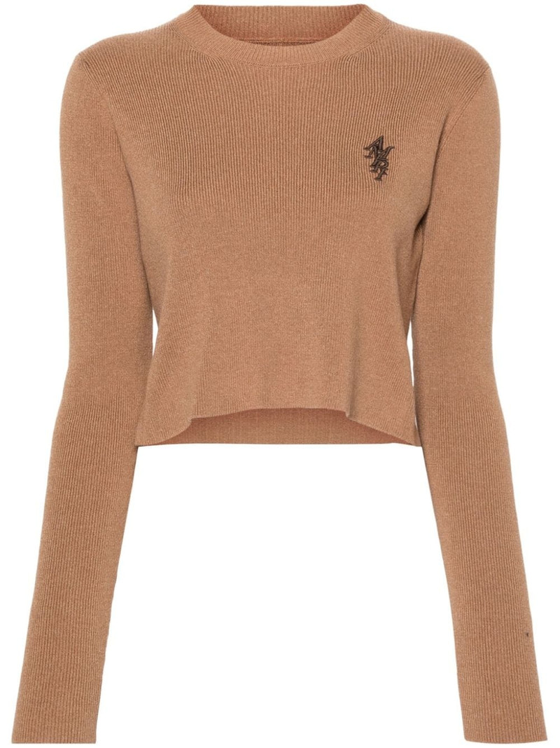 logo-embroidery cropped jumper 1