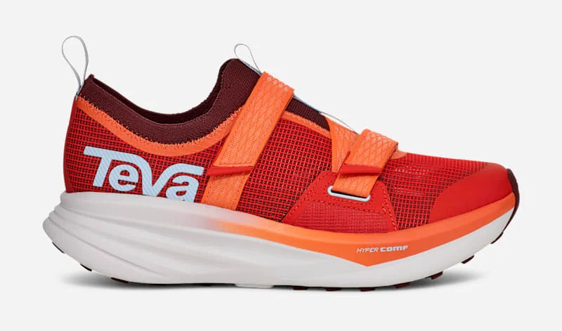 Women's Aventrail Road-2-Trail Running Shoe in Firey Red Multicolor - 1