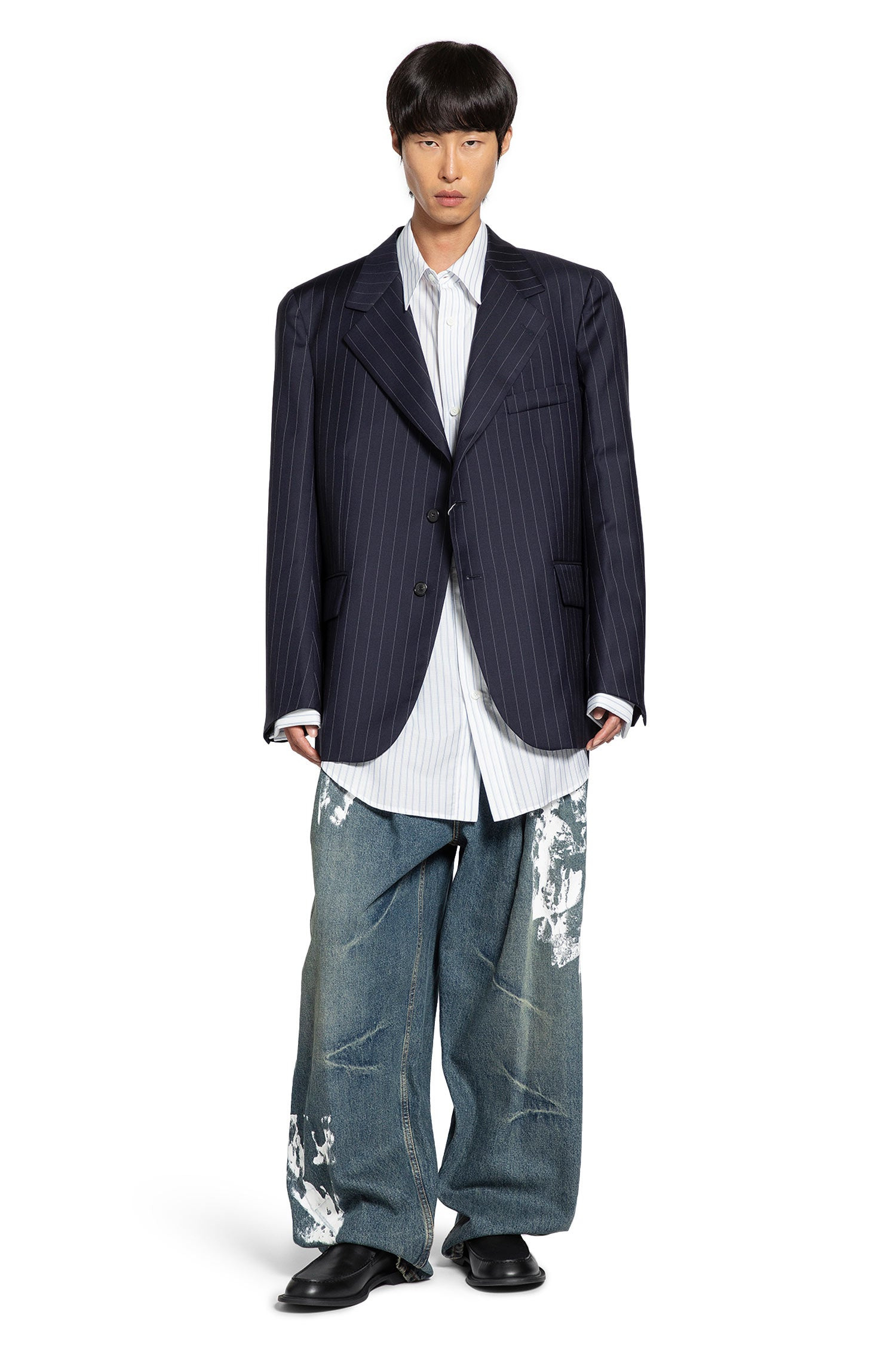 Cotton Poplin Pinstriped Oversized Shirt - 5