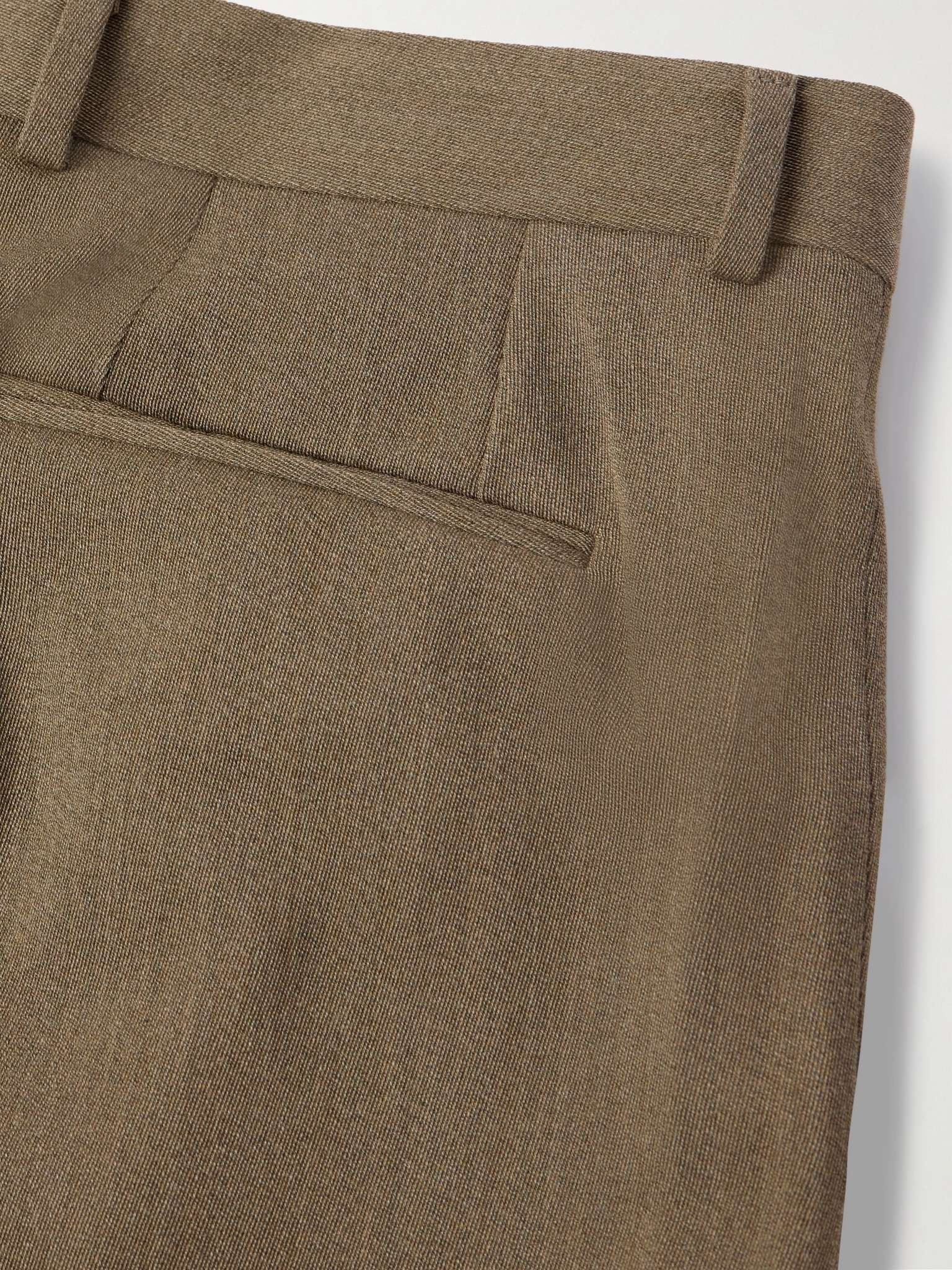 Tapered Pleated Wool-Twill Suit Trousers - 5