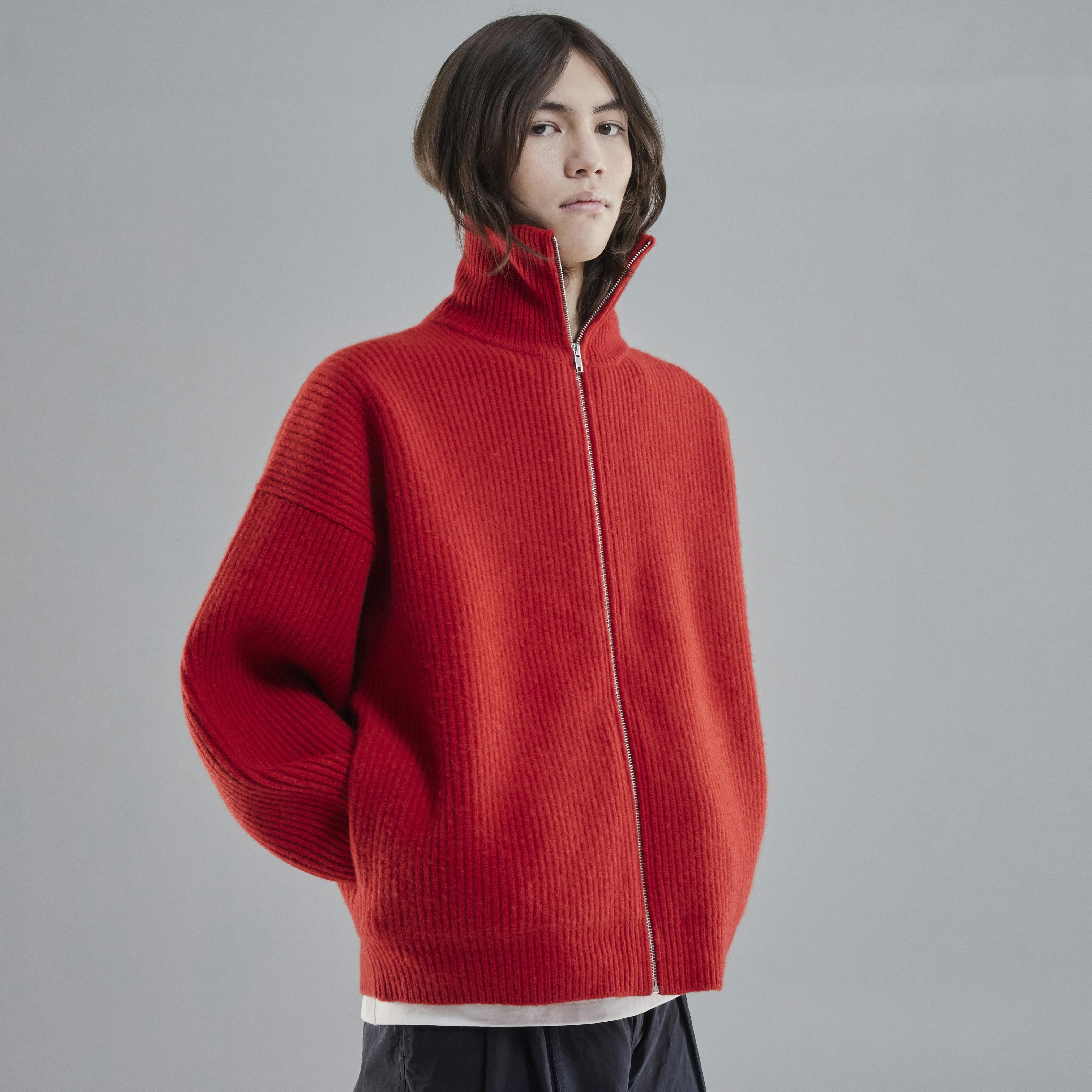 Vonarstræti Zipped Wool Sweater (Unisex) - 4