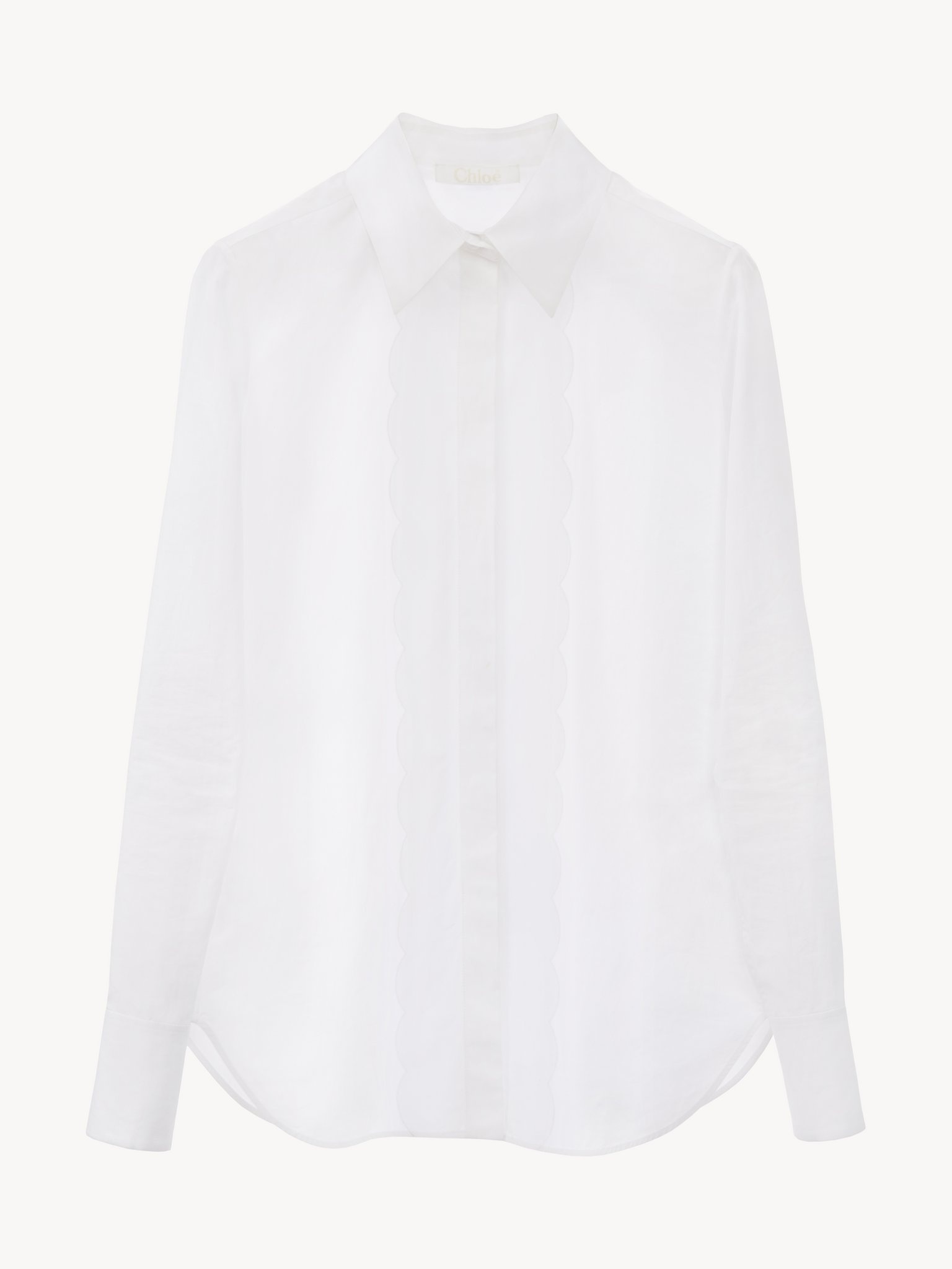 SCALLOP-EMBROIDERED SHIRT - 5