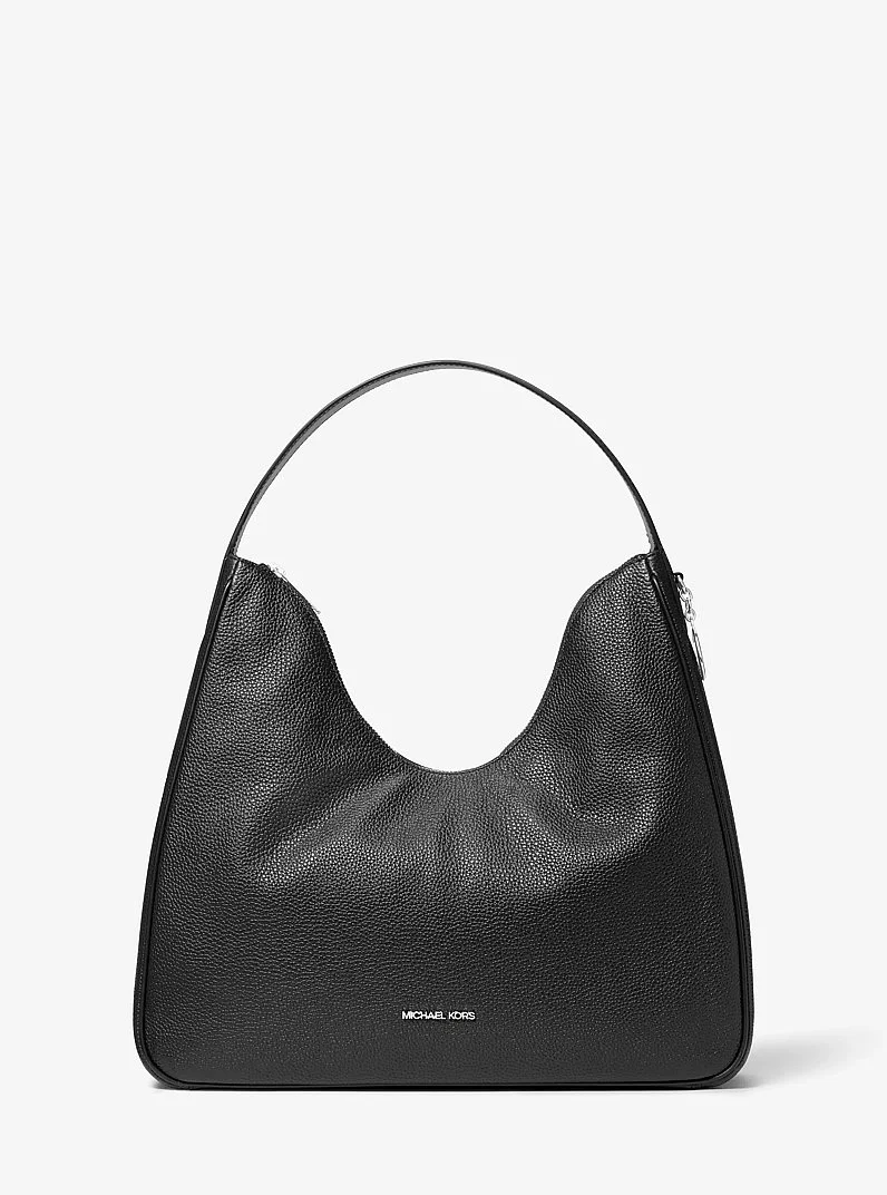 Nayla Medium Pebbled Leather Hobo Shoulder Bag - 1