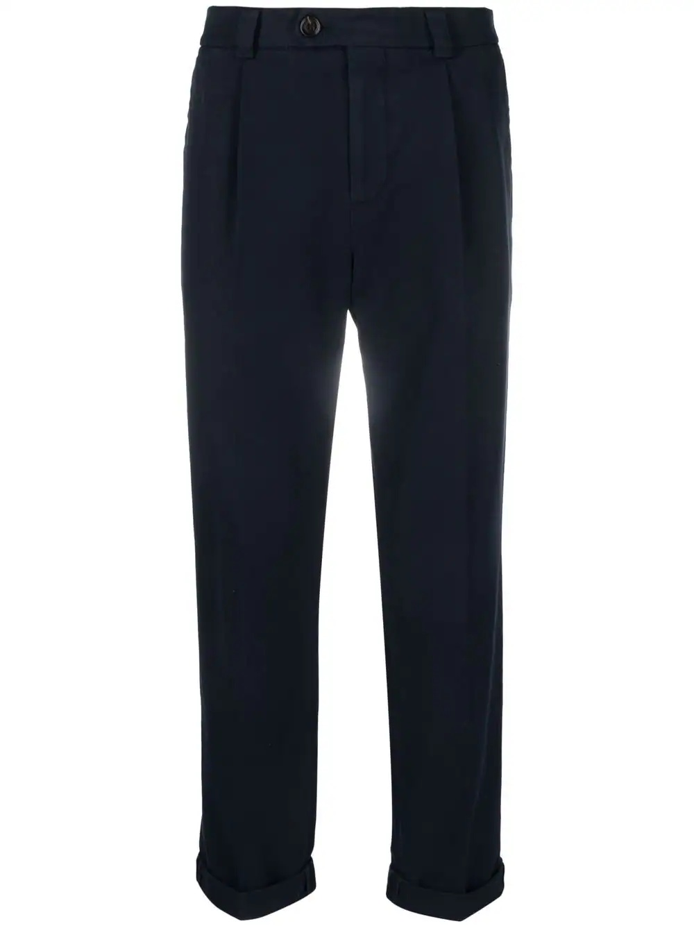 straight-leg cotton trousers - 1