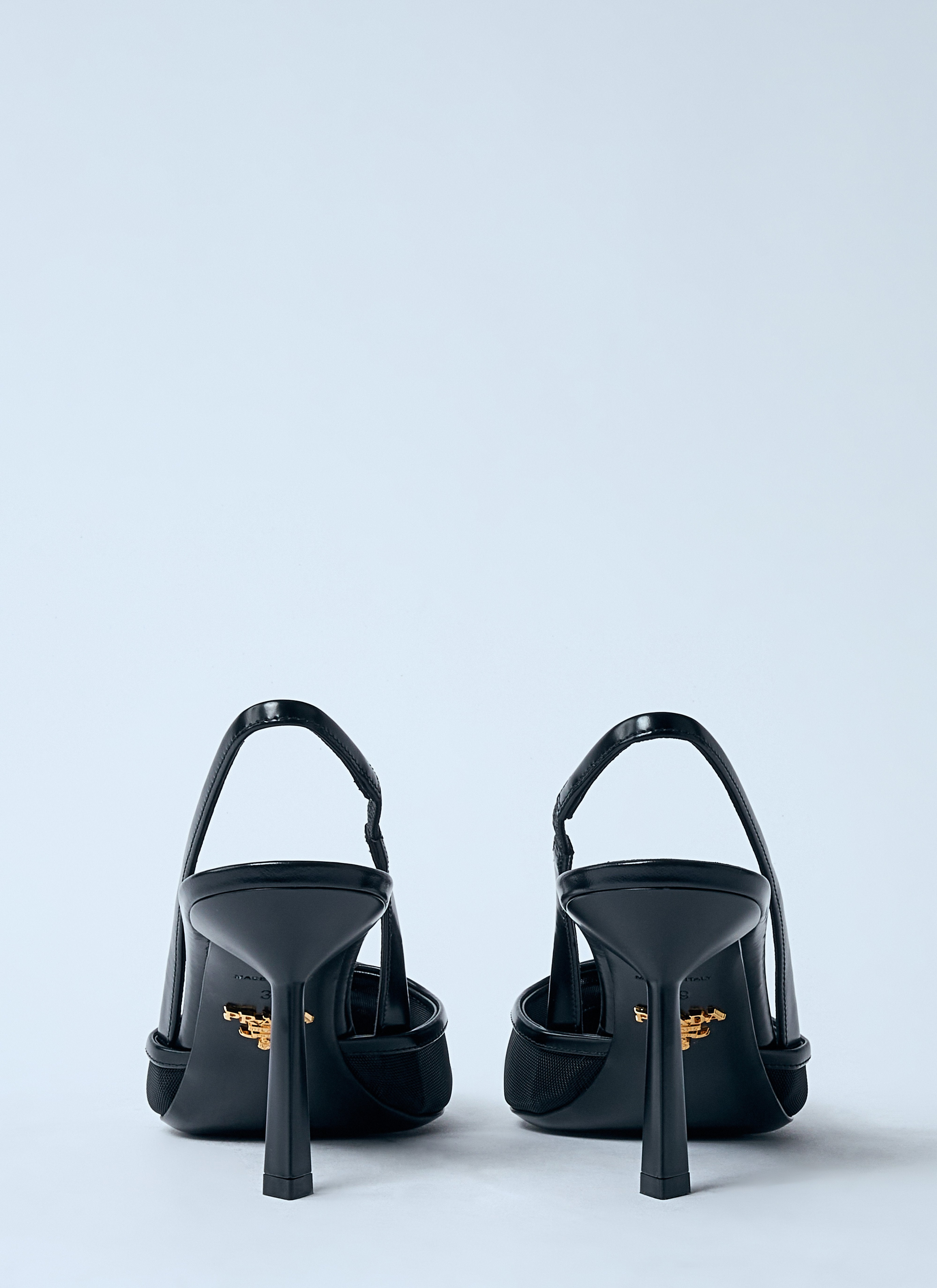 Prada Women Logo Plaque Pointed Heels - 6