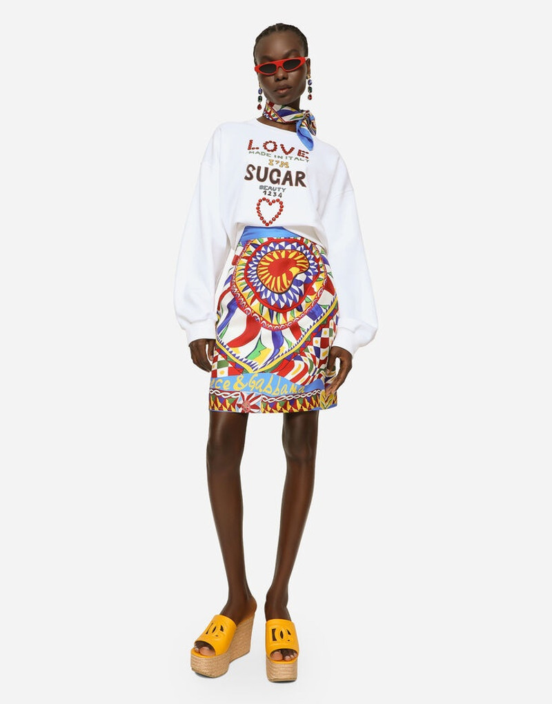 Jersey sweatshirt with Dolce&Gabbana lettering 5