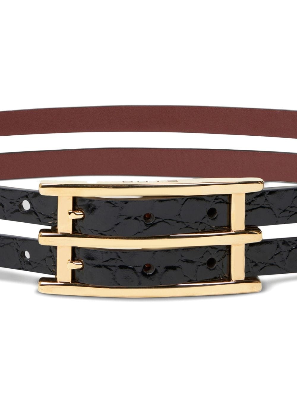 double-buckle reversible belt - 3