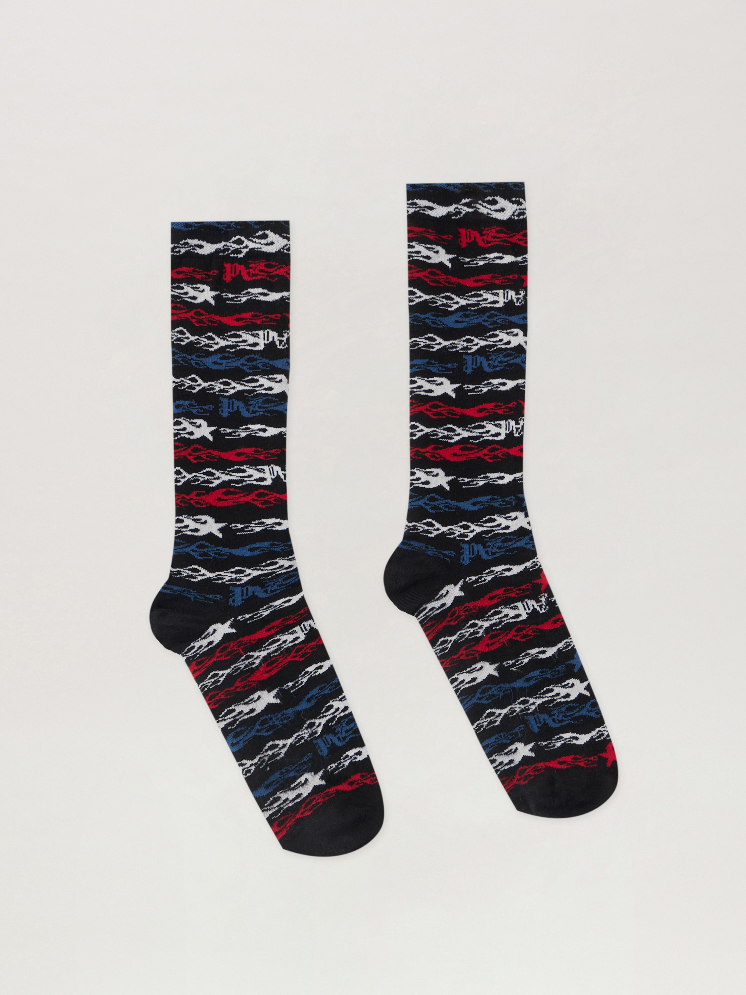Flames Flag Jacquard Socks - 1