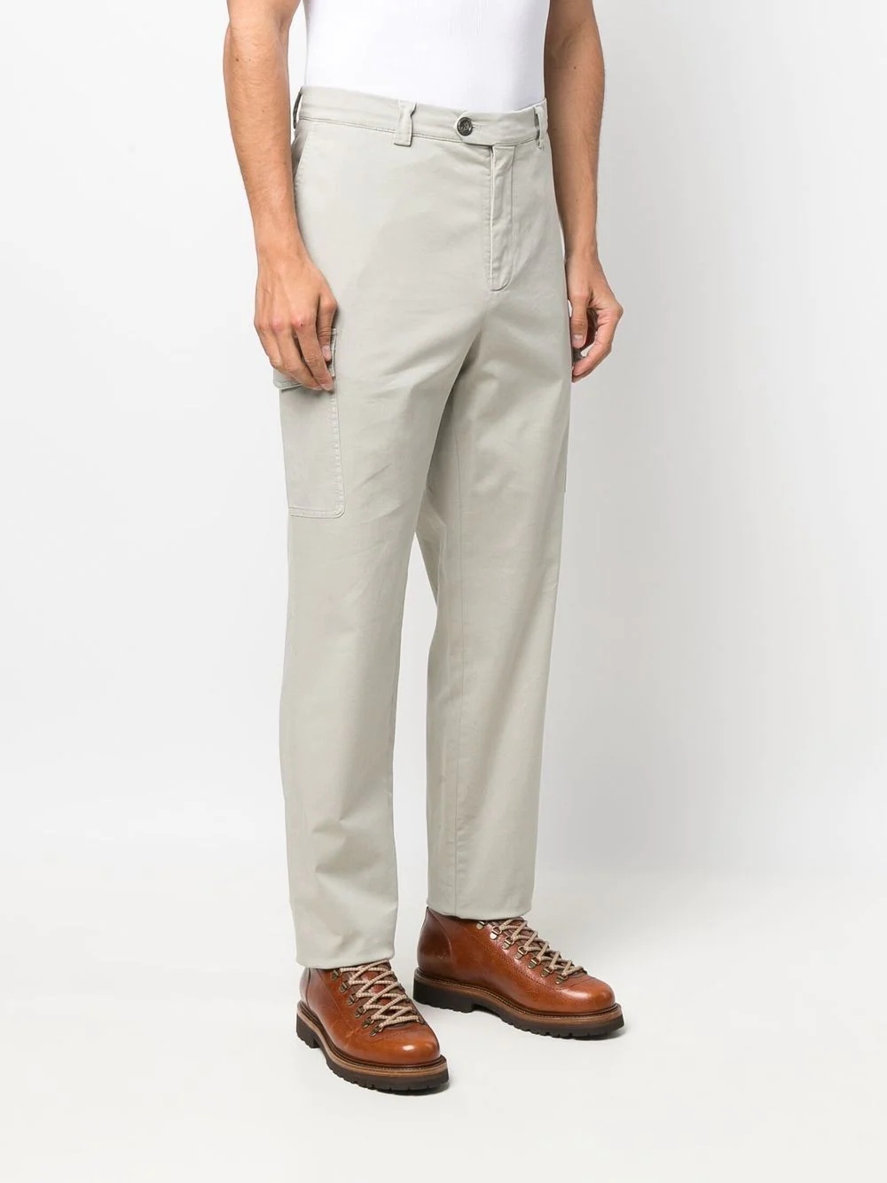 straight-leg cut chino trousers - 3