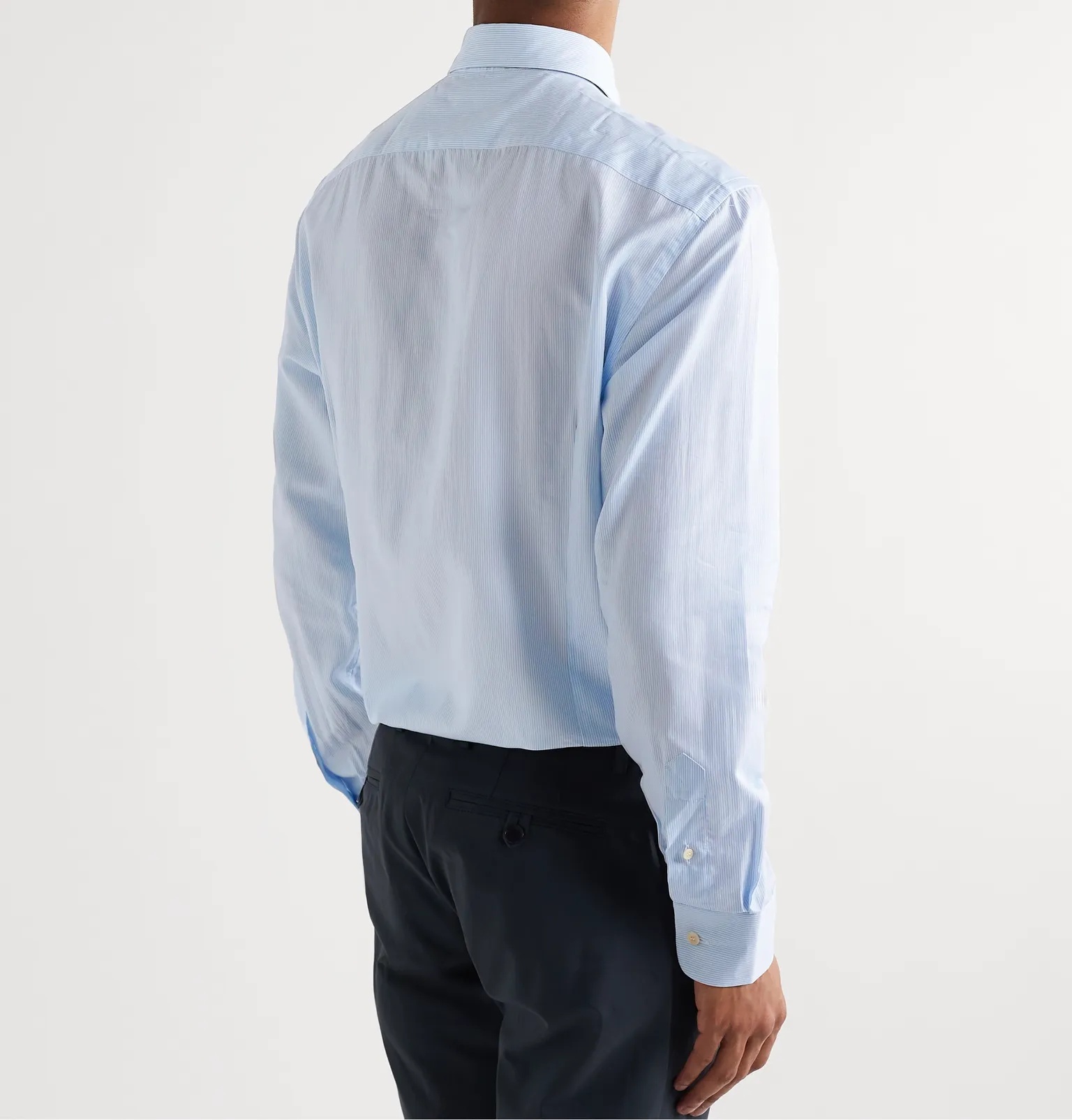 Striped Cotton and Lyocell-Blend Shirt - 3