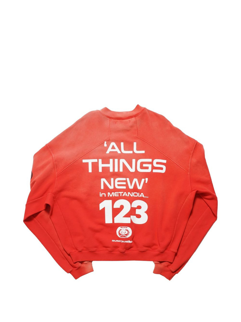 RRR123 graphic crewneck sweater outlook