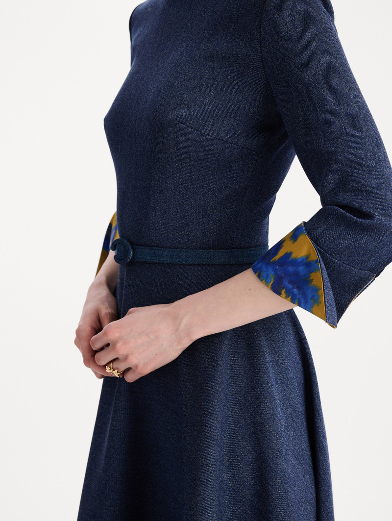 PEONY CUFF WOOL DRESS 5