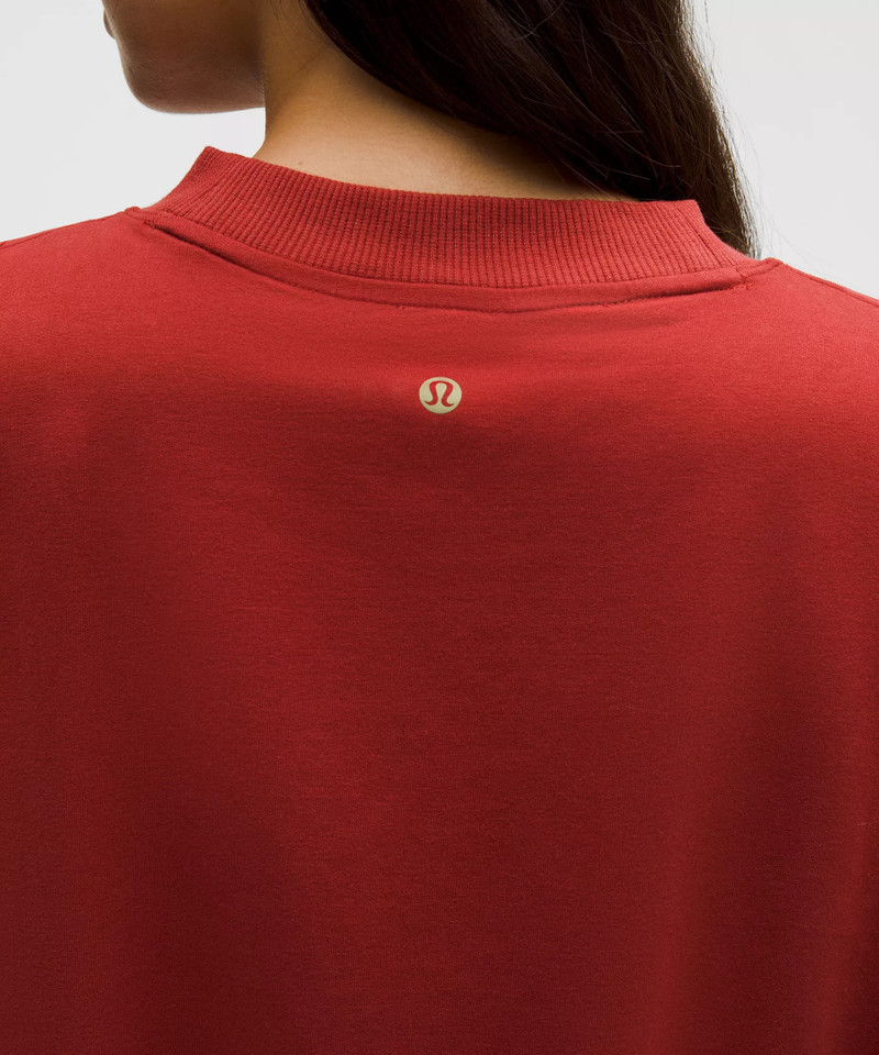 Lunar New Year Sueded Terry Front-Overlap Pullover 5