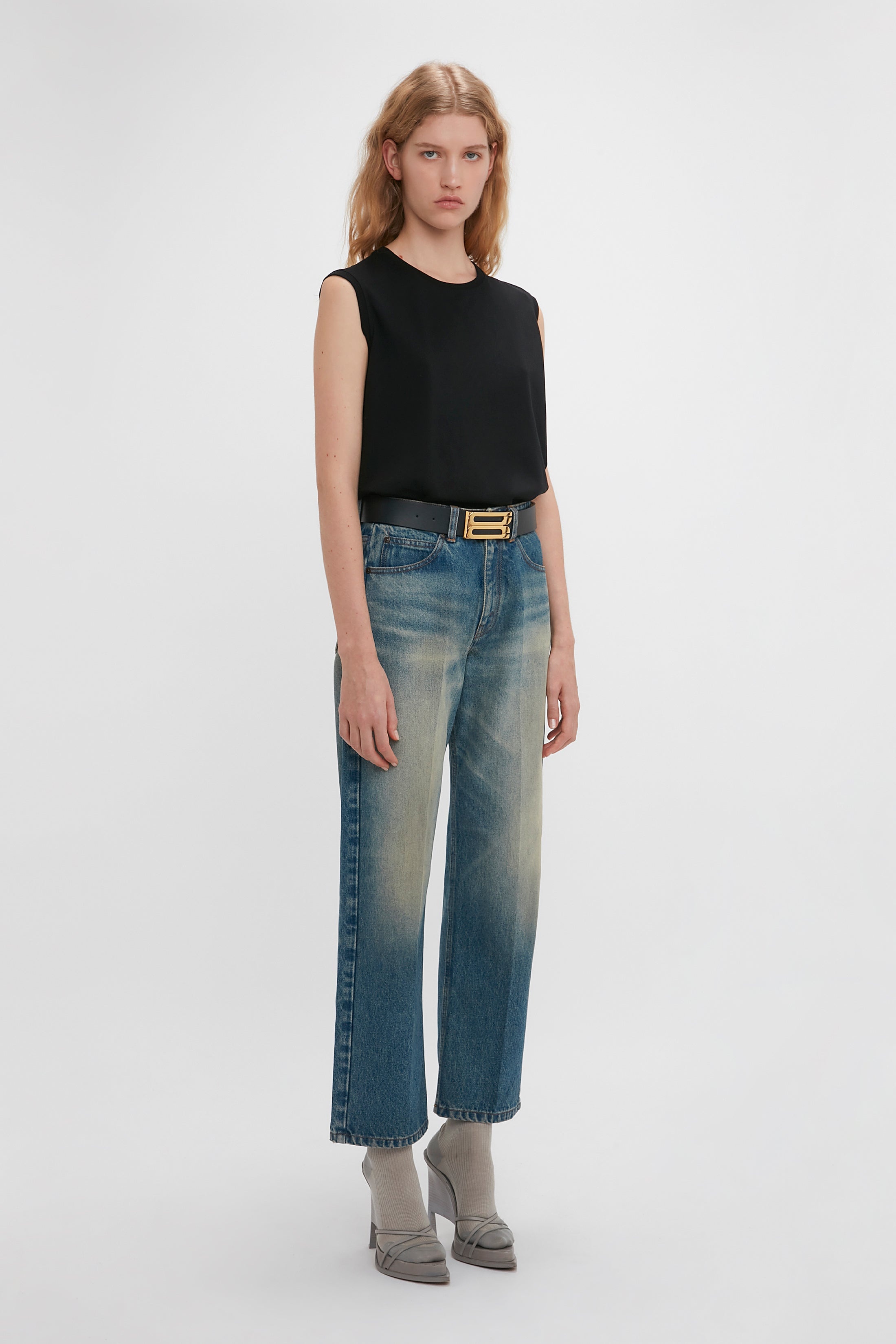 Relaxed Straight Leg Jean In Antique Indigo Wash - 3