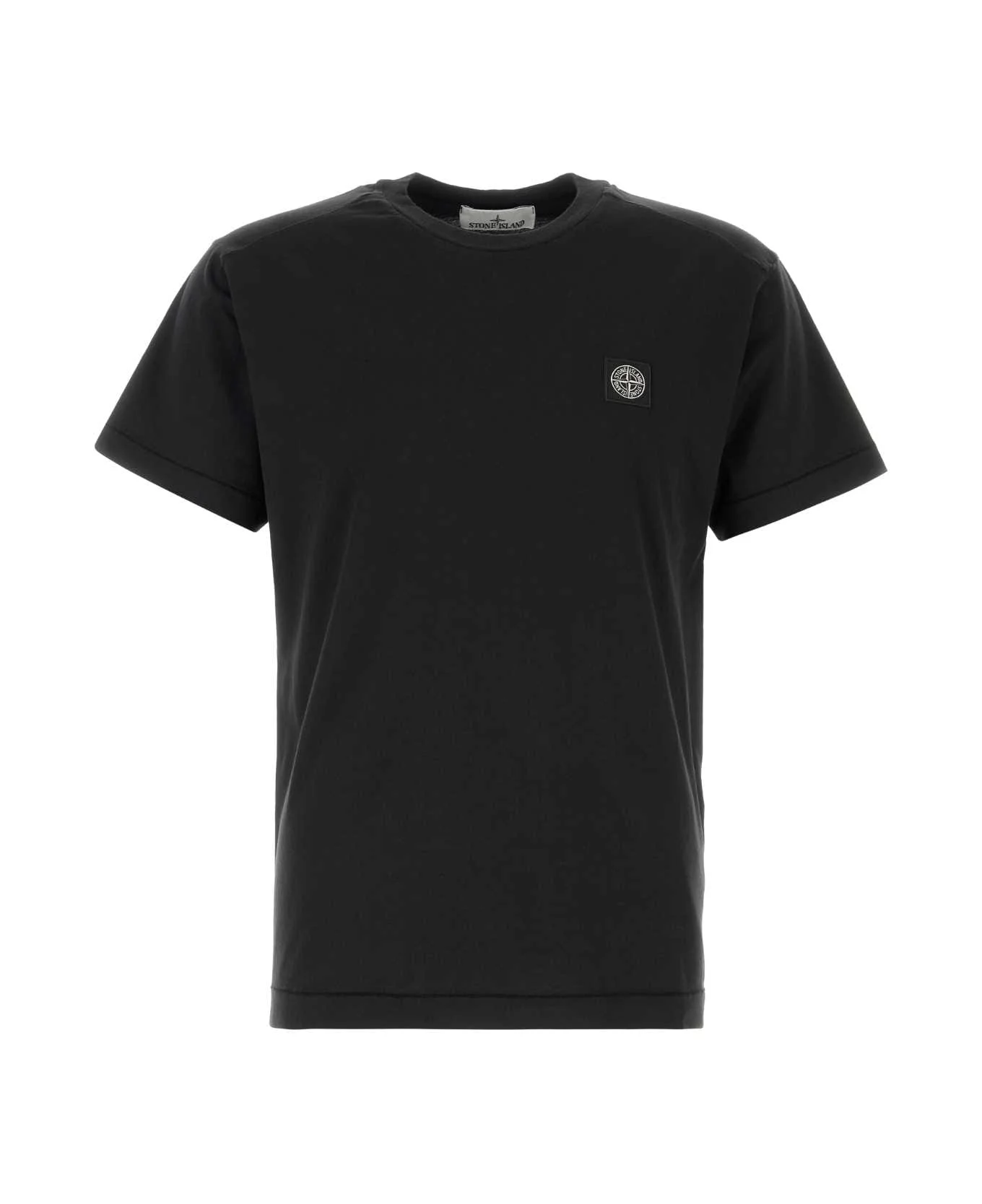 Black Cotton T-shirt - 1