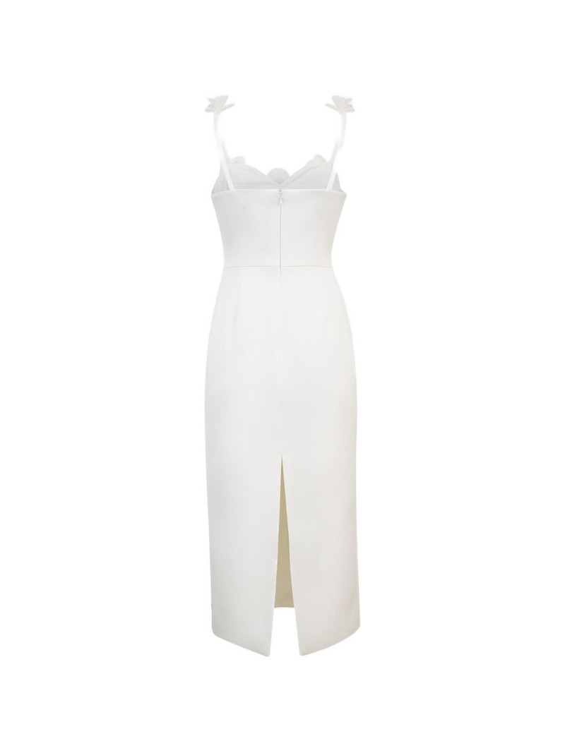 David Koma flower-embellishment midi dress outlook