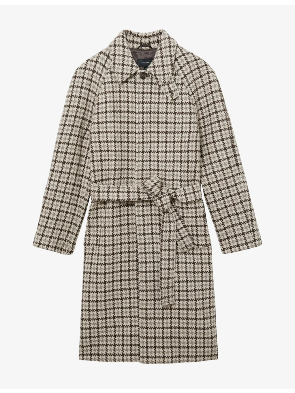 Christem Dogtooth-Print Wool Overcoat - 1