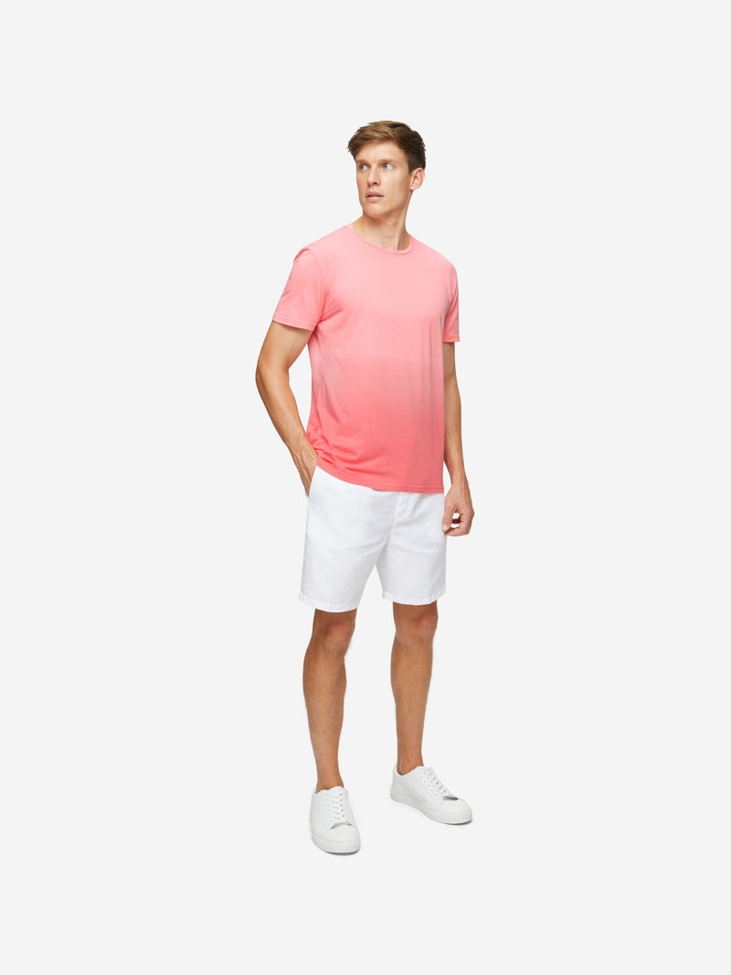 Derek Rose Men's T-Shirt Rufus 3 Pima Cotton Peach outlook