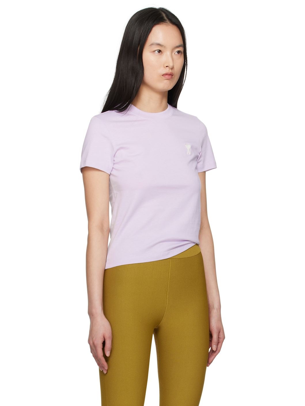 Purple Cotton Cropped T-shirt - 2