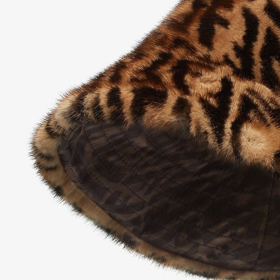 Brown mink hat - 2