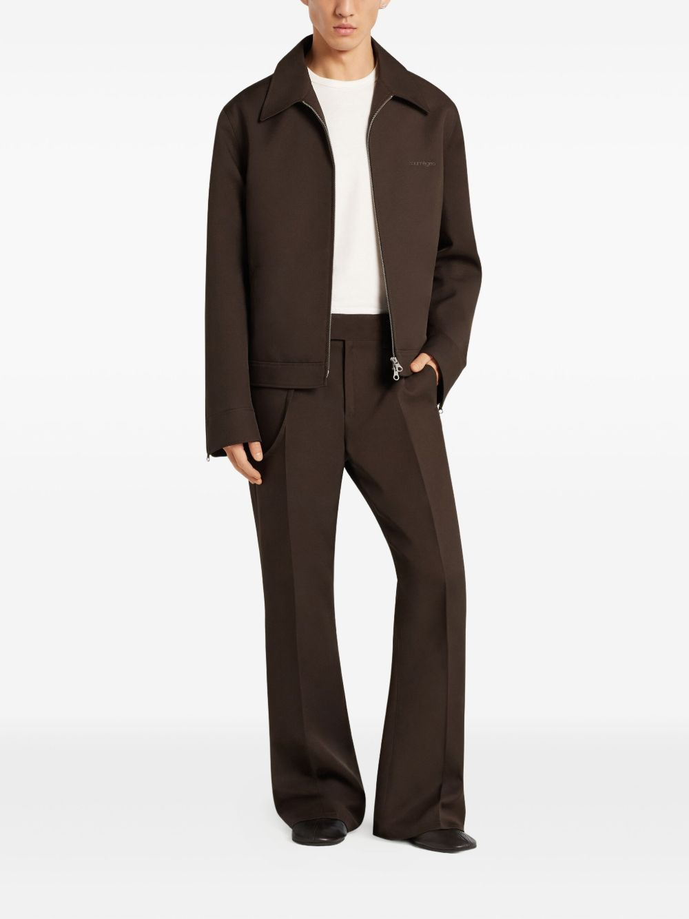collared zip-up jacket - 2