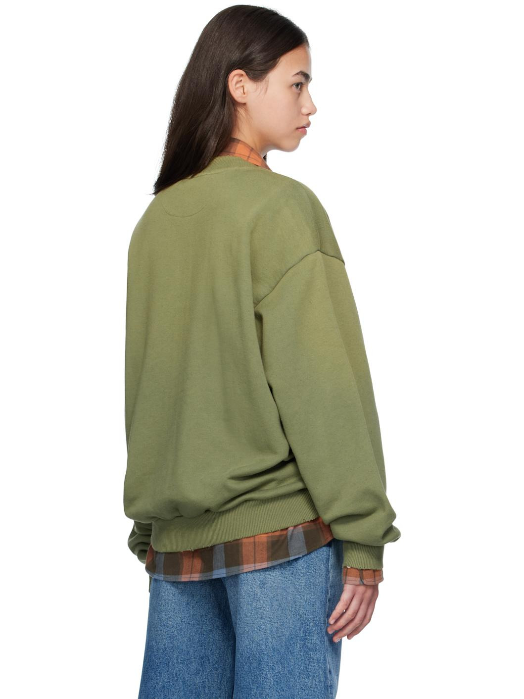 Green Logo Zip Sweater - 3